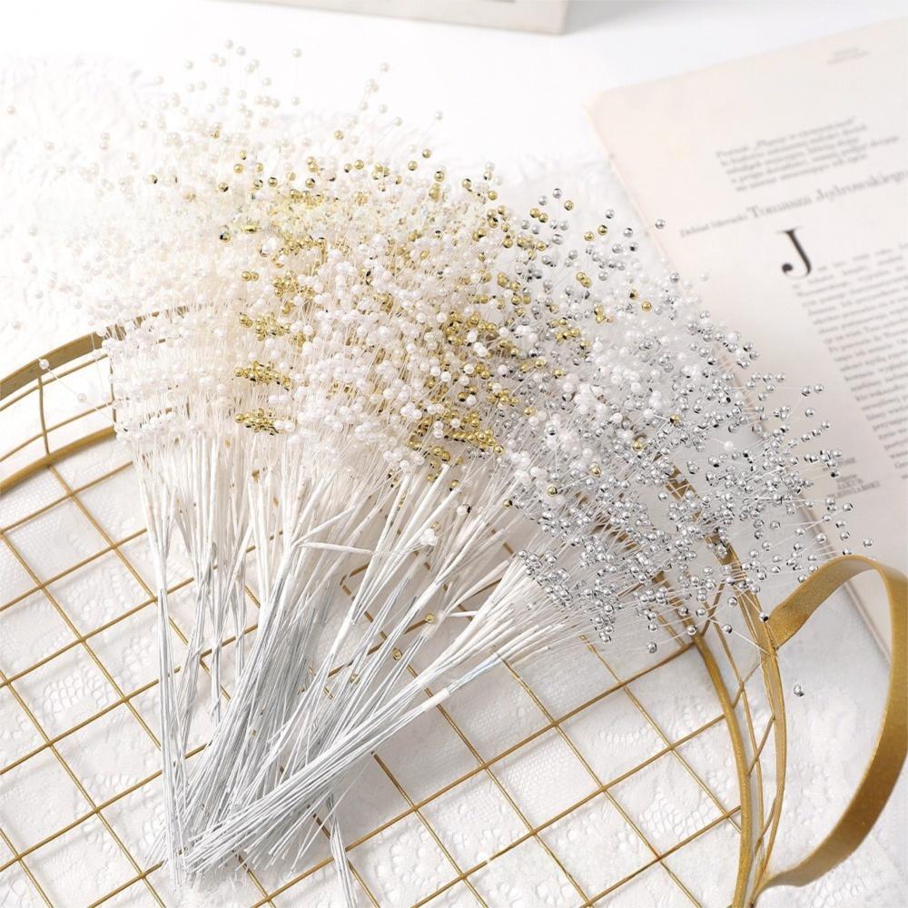 Plastic Artificial Pearl String Bouquet DIY Crafts Supplies Artificial Flowers  Home Decoration
