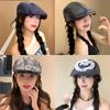 British style retro forward hat women spring and autumn versatile anti-wearing beret fashion big head circumference show face small hat trend