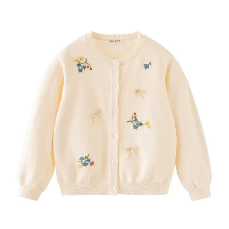 DAVE&BELLA Girls' Anti-Static Knit Cardigan