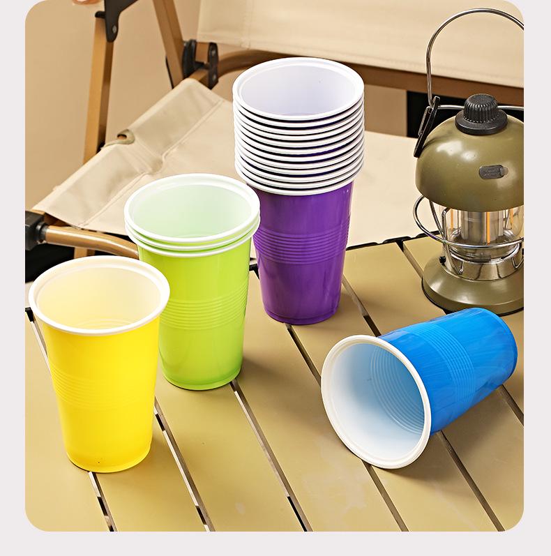 American Two-Color 16oz Party Beer Pong Cups - Disposable Plastic Table Tennis Cups