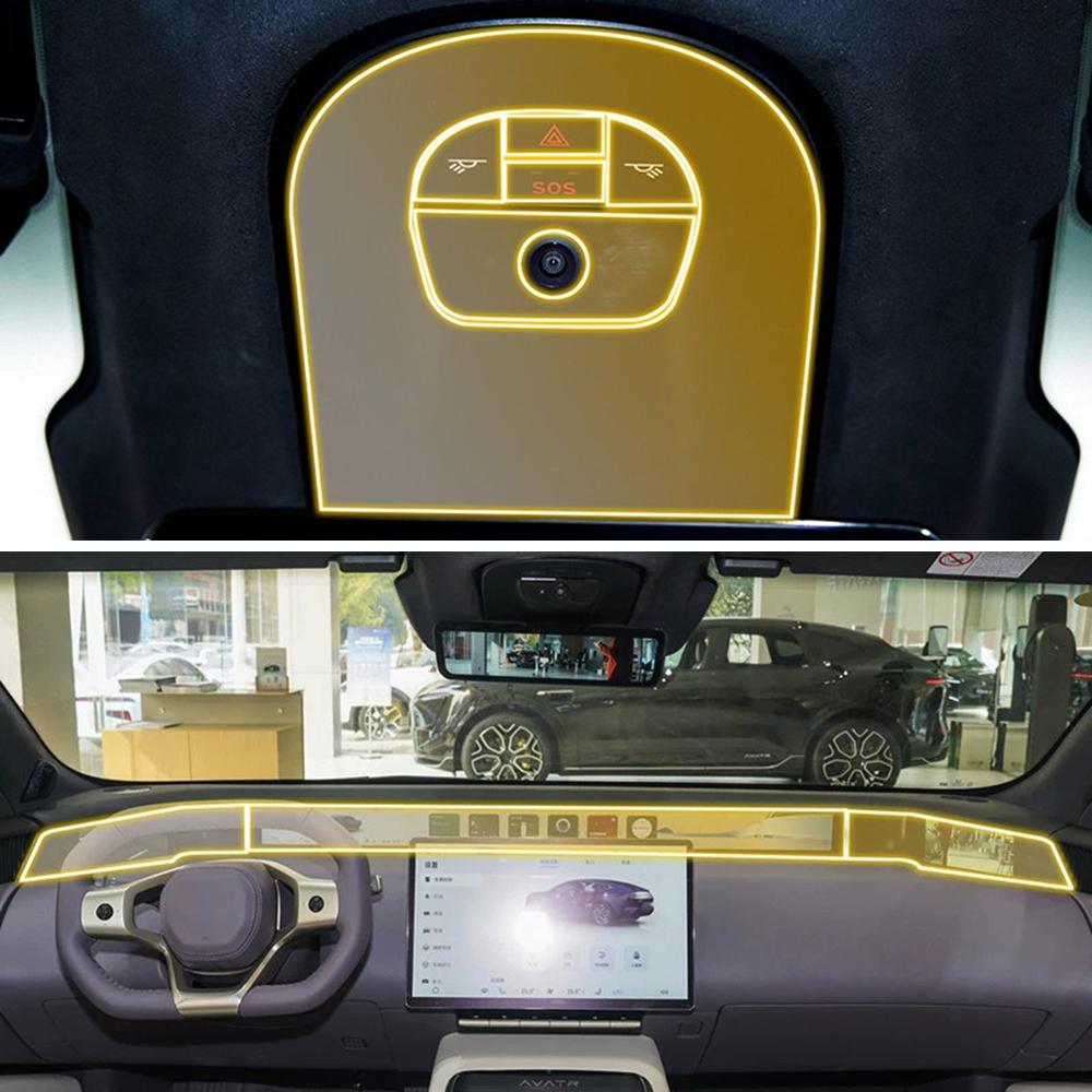 Car Interior Transparent TPU Film for AVATR 12 2025 Auto Center Console Pre-cut PPF Anti Scratch Sticker Accessories Refit Set