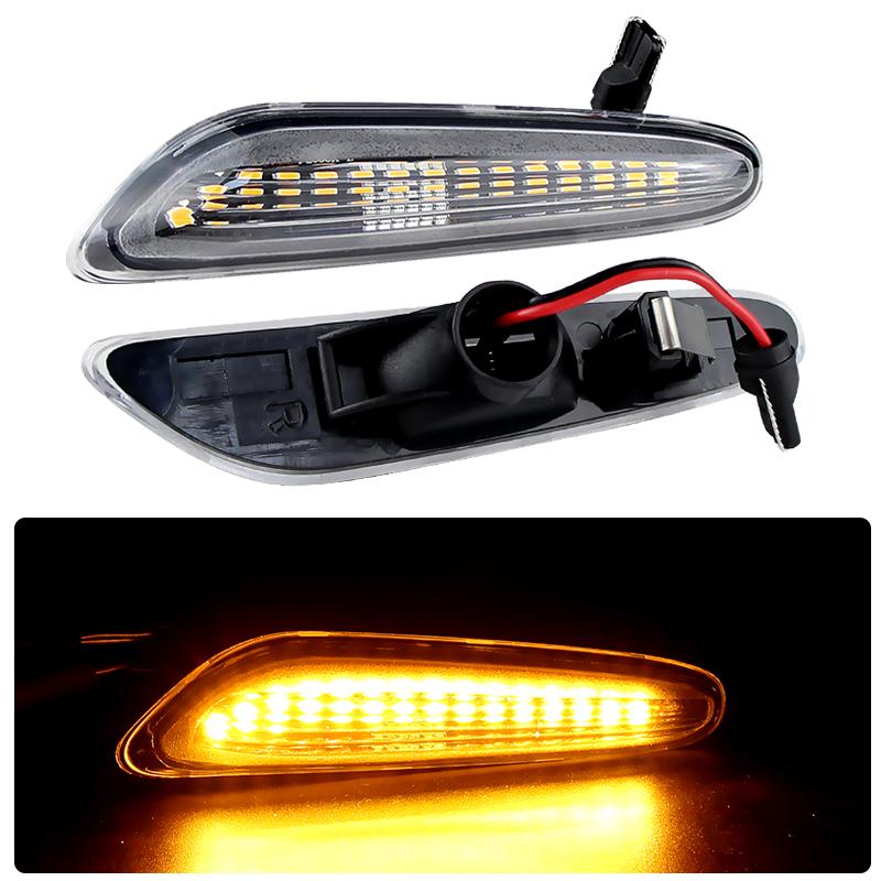 

for BMW 1/3/5 Series E46 E60 E61 E81 E82 E87 E88 E90 E91 E92 E93 X1 E84 X3 E83 2pcs LED Dynamic Blinker Side Fender Marker Light