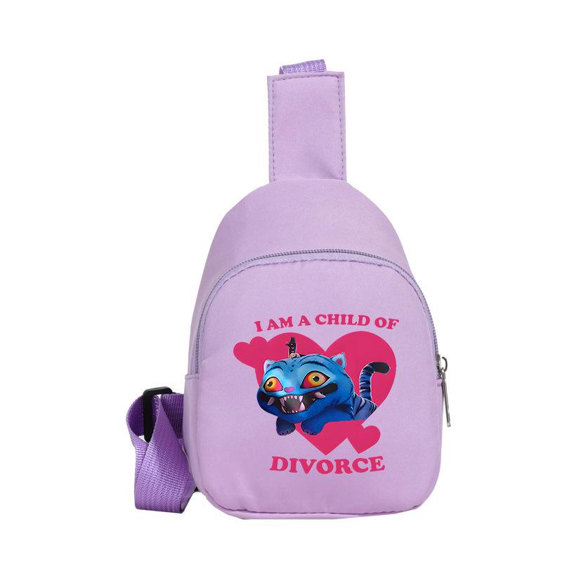 Versatile Messenger Bag Anime Cartoon Cartoon Print Cute Breast Bag Children'S Shoulder Bag