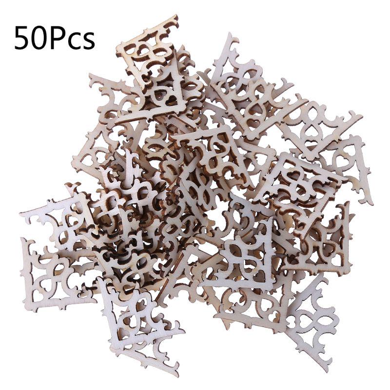 50pcs Laser Cut Wood Embellishment Wooden Shape Craft Home Decor Wedding Decor 50pcs Laser Cut Wood Embellishment Wooden Shape Craft Home Decor Wedding Decor