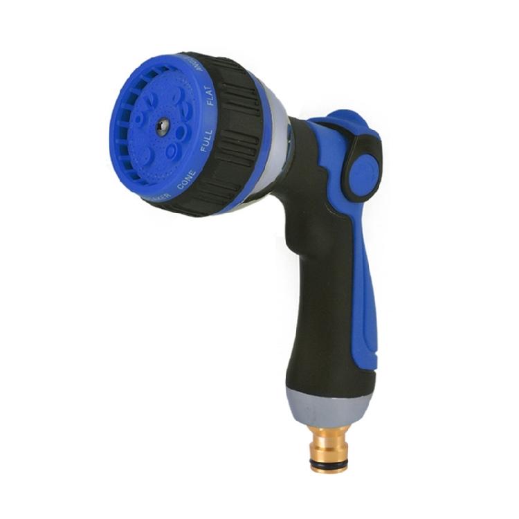 

High Pressure Car Wash Guns 10 Adjustable Sprayed Patterns Non Slip Rubber Grip Metal Connector Suitable For Garden Hose синий