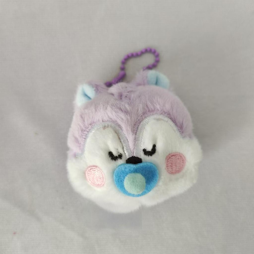 6Cm Small Animal Dog Keychain Bag Pendant Pacifier Doll Hanging Ornament Plush Plaything Rabbit Keyrings Gifts