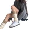 Campus Style Leg Warmers Gothic Knit Long Socks Leggings Gaiters Autumn Winter Cuffs Ankle Heaps Socks