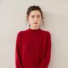Women's Wool Sweater: 2025 Slim-Fit Half-High Collar Knit Base Layer for Autumn/Winter