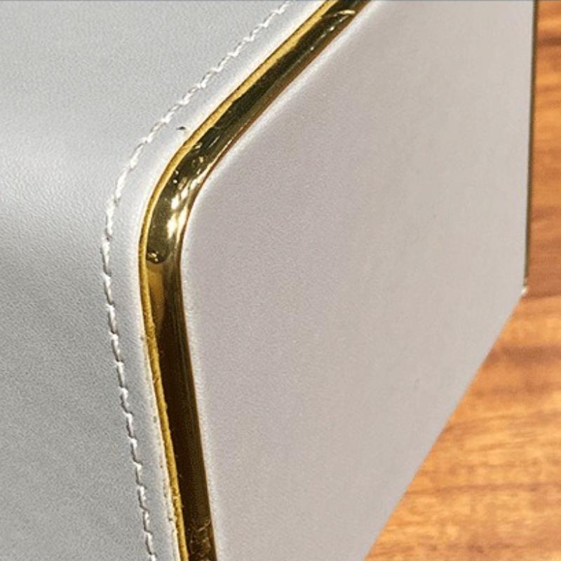 Luxury Tissue Box Leather Creativity Elegant Napkin Box Rectangular Aesthetic Art Tissue Boxes Home Office Napkin Organizer