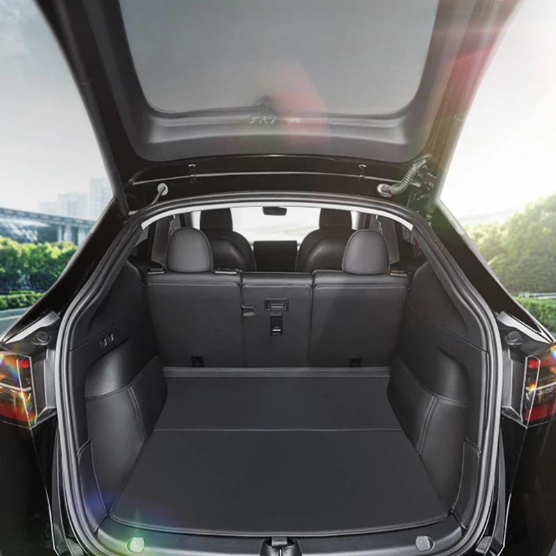2PCS Trunk Mats for Tesla Model 3/Y/3+ Highland 2021-2025 Leather Trunk Protection Pads Tailgate Pad New Modely 2025 Accessories