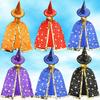 Enchanting Five-star Halloween Cape And Hat Set For Noble Children And Adults