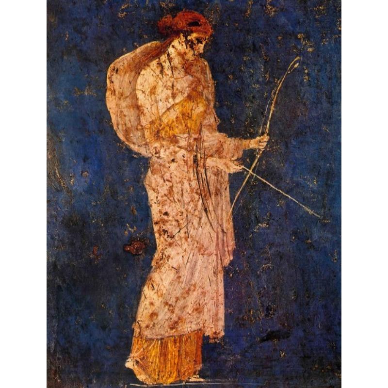 

Ancient Roman Goddess Fresco Flora Antiquity Diana Flora and Victoria Poster Canvas Painting Wall Picture Home Living Room Decor 21cm×30cm NoFrame