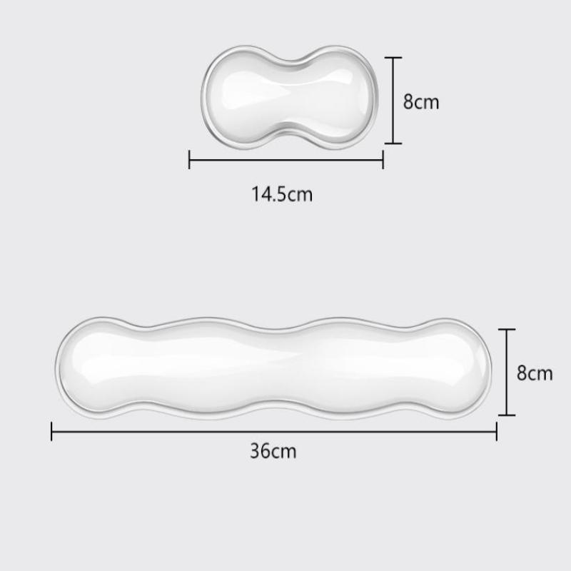 Mouse Pad With Wrist Rest, Keyboard Rest, Anti Slip Silicone Transparent Desktop Office Game Console, Mouse Wrist Rest
