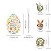 Charming Acrylic Bunny And Brightly Colored Egg Hanging Decoration For Vehicles