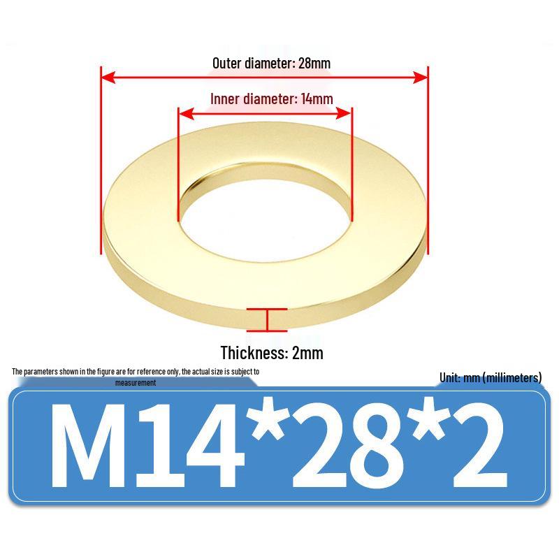 Thickened Round Brass Washer M2-M20
