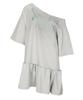 Inner Museum Don'T Be Blue Button Dress (Melange Gray)