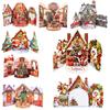 3D Cartoon Christmas Greeting Cards Multicolor 3D Christmas Card Christmas Season