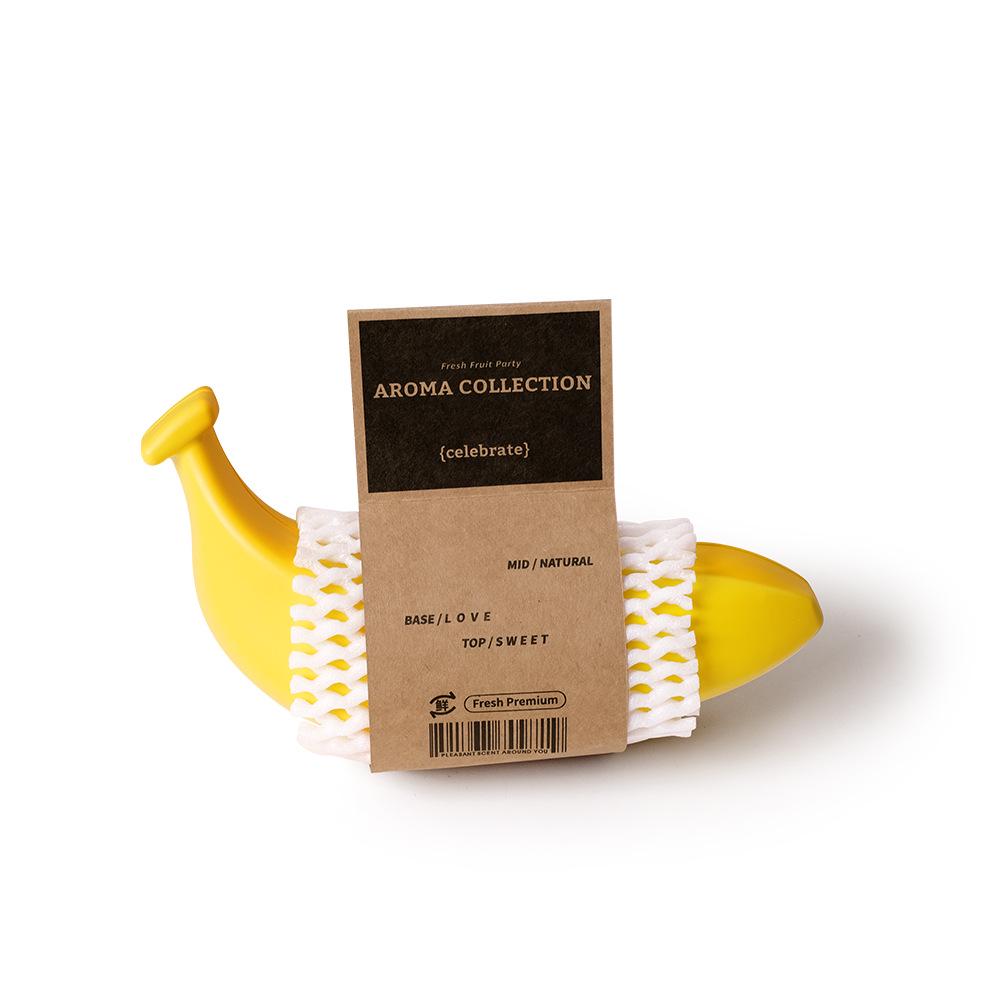 Banana Fragrance Car & Home Aromatherapy Deodorizer - Long-lasting Solid Perfume Gift Yellow