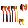6Pcs Heavy Duty Curved Scratch Brushes, Wire Brush Set, Cleaning for Welding Slag,