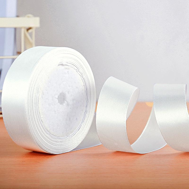 2.5cm Polyester Satin Ribbon for Gift Box and Hair Accessories