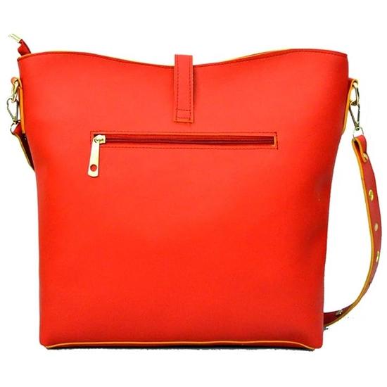 INKDICE Damenhandtasche für Damen(BZAR, Rot)