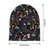 Dark Wild Forest Mushrooms Skull Beanie Hat Autumn Winter Adults Warm Bonnet Cap Unisex Knit Hats Headwear Skullies Beanies