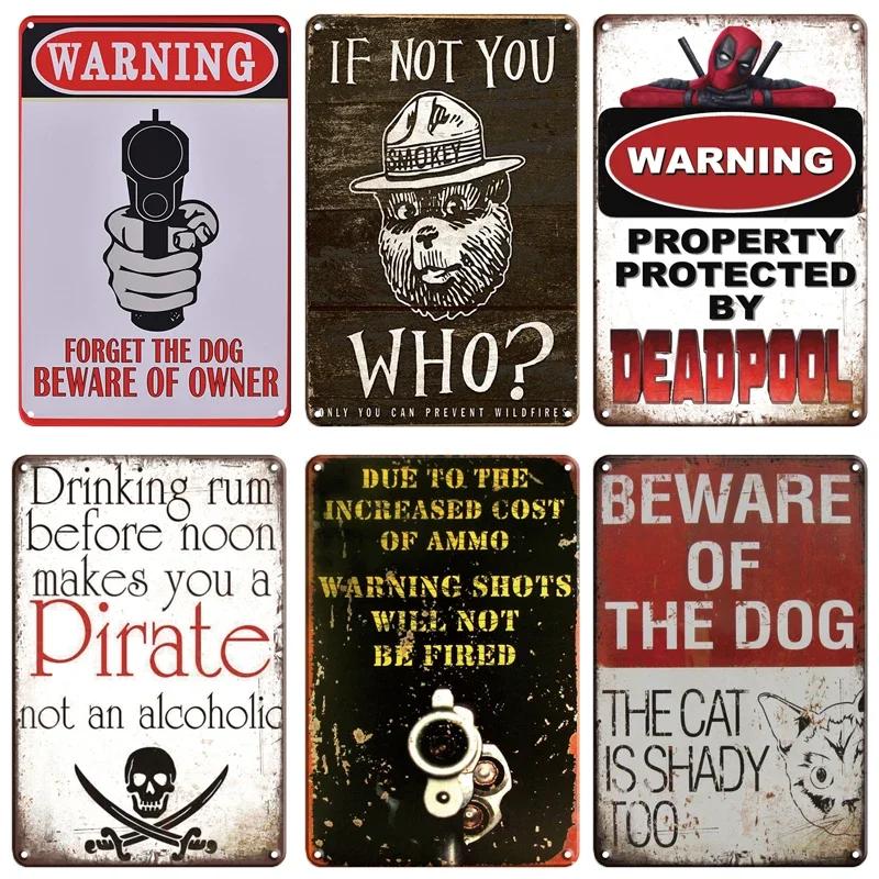 Warning No Farting Slogan Vintage Metal Tin Signs Home Bar Pub Decorative Plates Danger Retro Sign Wall Stickers Art Poster