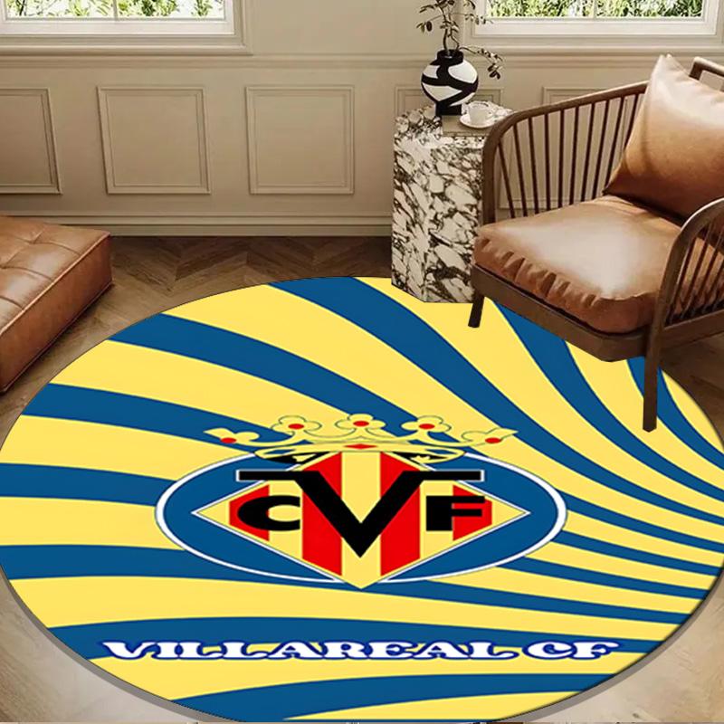 Villar-real Football Club Round Mat Home Decor, Chair Rug For livingroom,Bedroom, Doormat Home Decor Birthday Gift Christmas Gifts