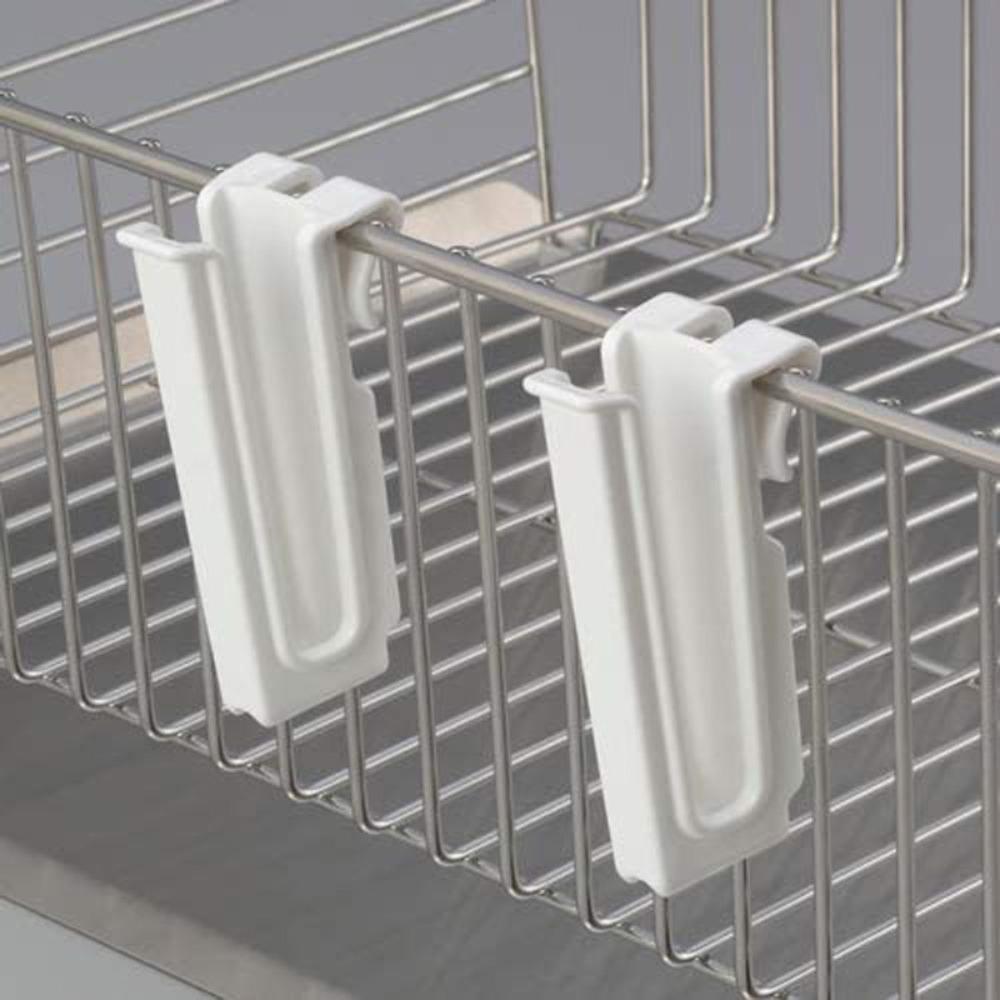 6 Piece Hanging Cup Drying Rack White Kitchen Draining Cup Holder Cup Organizer Chopstick