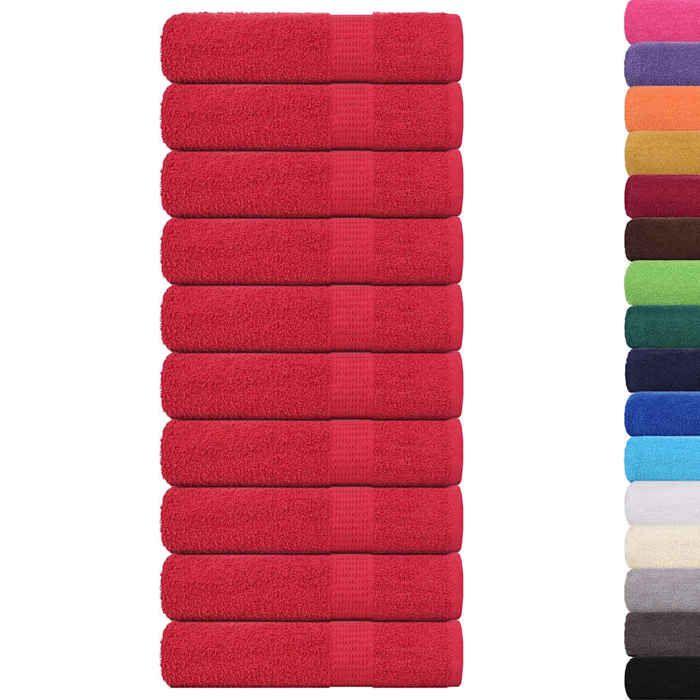 VidaXL Serviettes de bain 10 pcs rouge 100x150 cm 360 g/m² 100% coton, serviette, ensemble de serviettes de bain, serviette 136934
