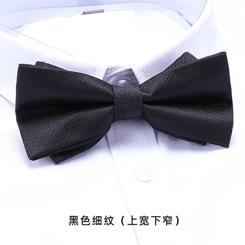 Men'S Double Synchronized Fabric Bow Tie Groom Best Man Banquet Wedding British Korean Edition Tide Bow Women