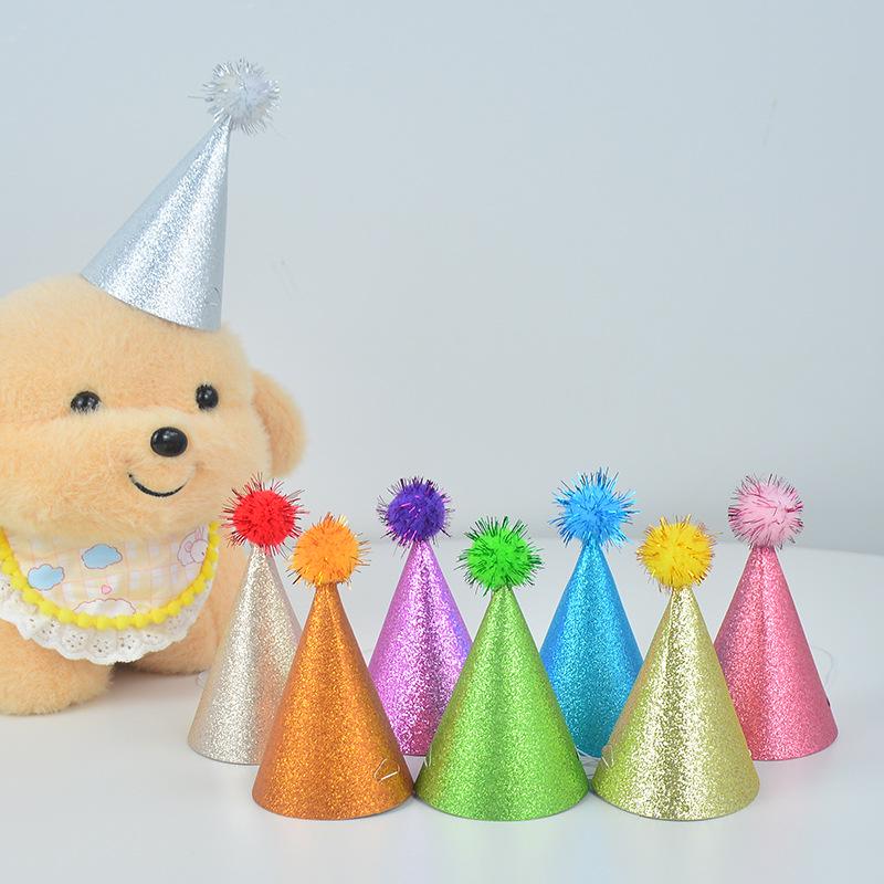 Sparkly Sequin Macaron Glitter Birthday Cone Party Hat