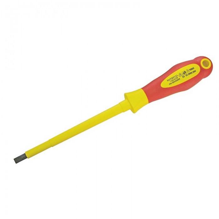 Faithfull Slotted Soft Grip Vde Screwdrivers