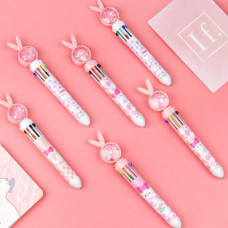 Student Cartoon Multi-color Ballpoint Pen Cute Colored Pen 1ml