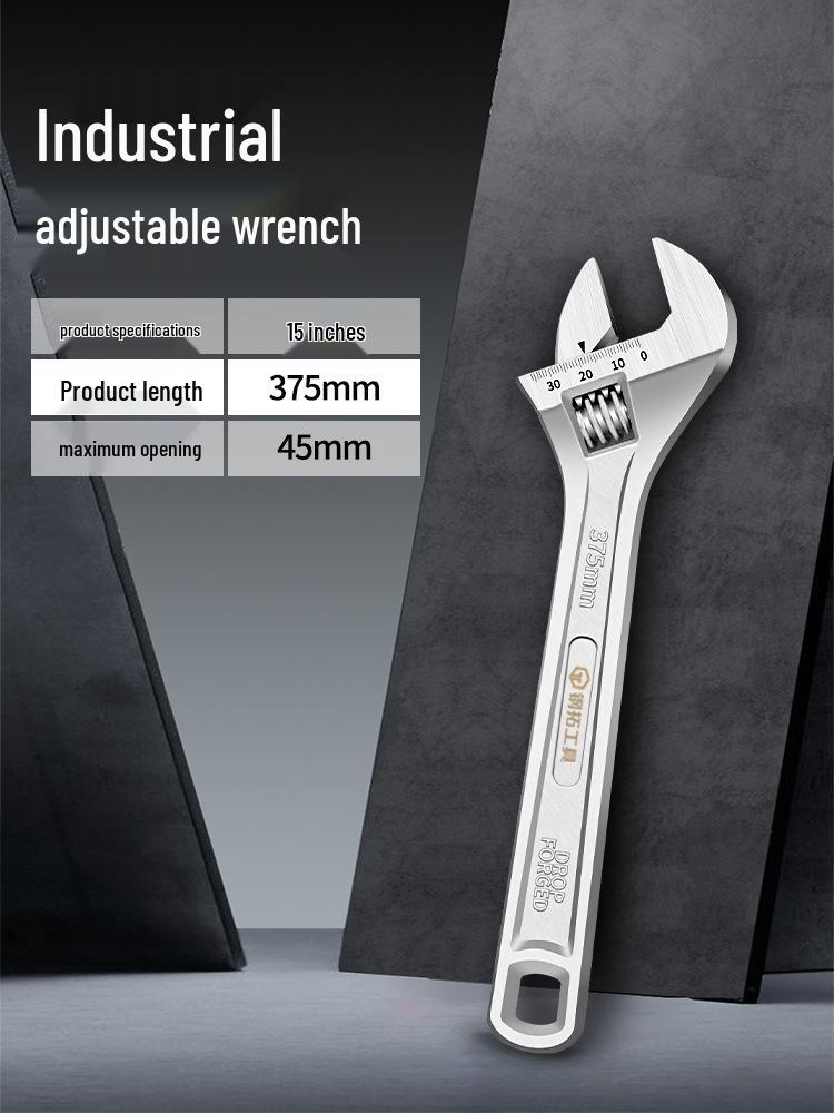 Cheie multifuncțională reglabilă de calitate industrială, deschidere mare, 12-18 inch, Unealtă pentru instalații sanitare