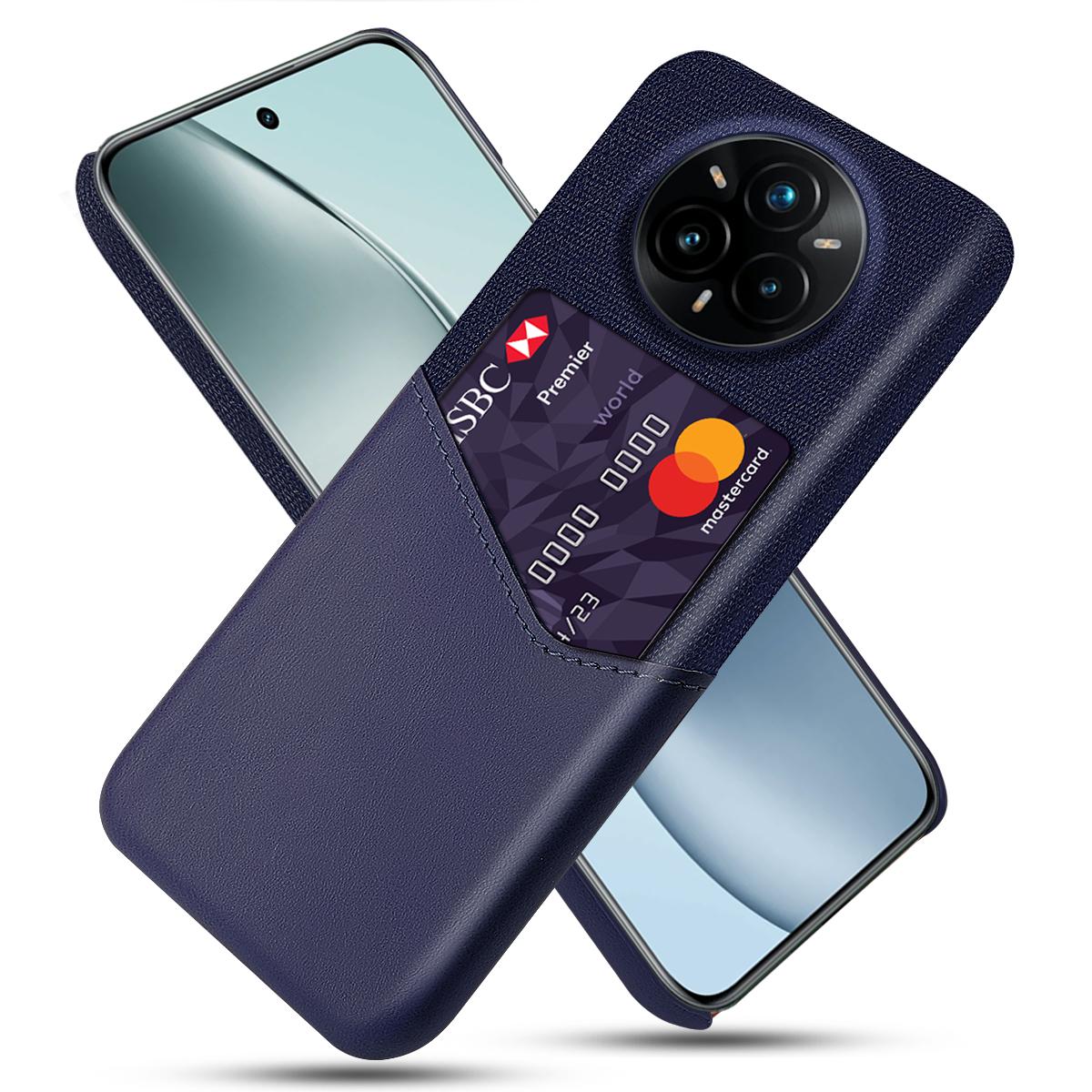 

For Realme 14 Pro+ 5G Case PU Leather Cloth Texture Hard PC Phone Cover with Card Holder E