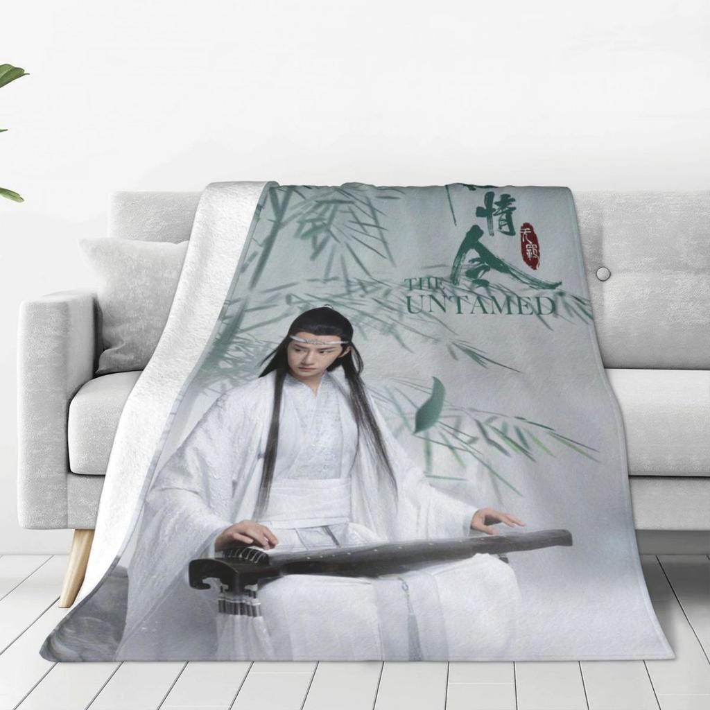 The Untamed Lan Zhan Fleece Throw Blankets Yaoi Lgbt Wang Yibo Blanket for Bed Office Ultra-Soft Plush Thin Quilt