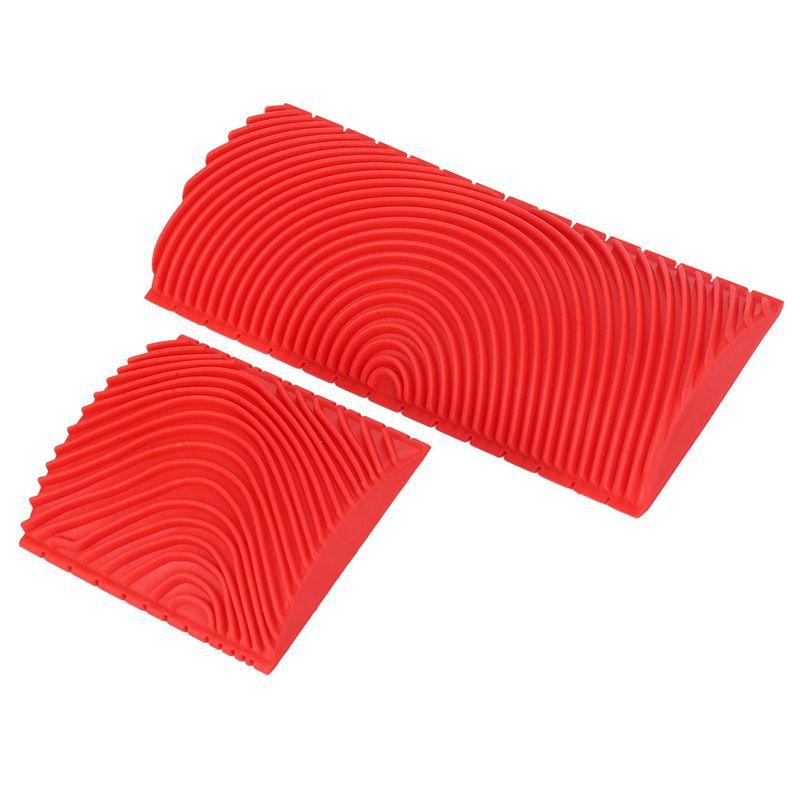 ABUL-8PCS 3 Inch 6 Inch Imitation Wood Grain Paint Roller Brush Wall Painting Tool Sets Wall Texture Art Painting Tool Set