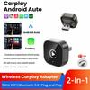 Wireless CarPlay Adapter for Smart Car Connectivity, Compatible with Apple & Android.