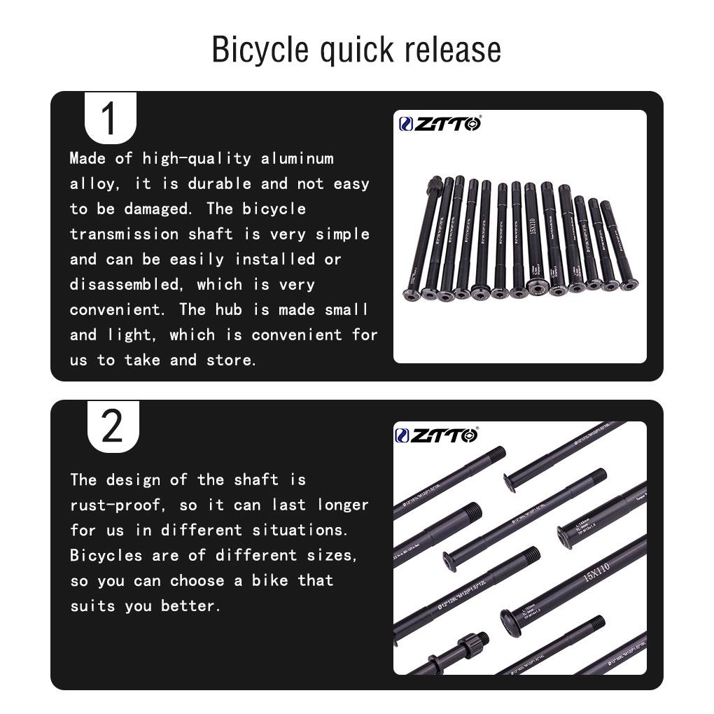 Mountain Bicycle Thru Axle Alloy Portable Front Rear Detachable Anti-rust Shaft Outdoor Sports Upgrading Wheel Hubs Part