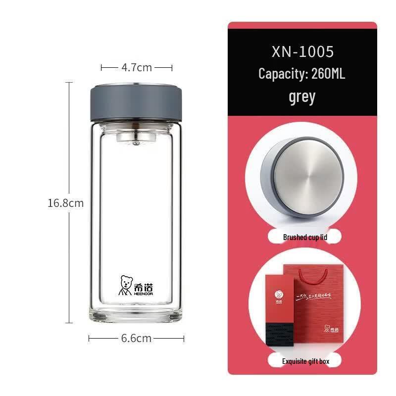 Heenoor XN-1005 Double Wall Glass Tea Mug