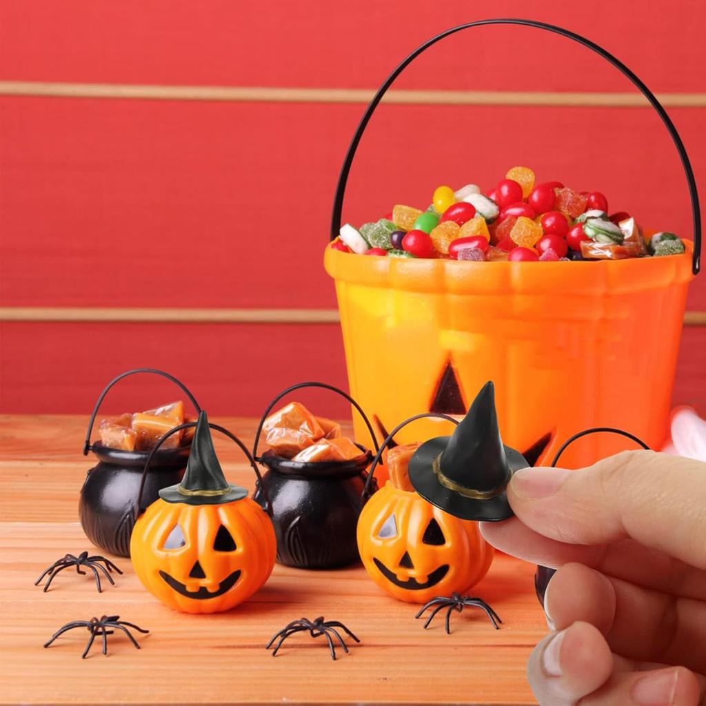 Bottle Witch Hat Toppers 24PCS Miniature, Witch, Halloween & Mini Doll House Decor