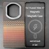 Magnetic Case for Huawei Mate X7 Aramid Carbon Fiber Cover For MagSafe Ultra Thin Lightweight Armor Protective Cover