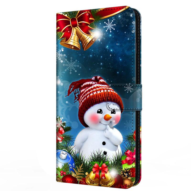 Cover For Xiaomi Poco F7 F 7 Relief Stand Book Flip Leather Case Merry Christmas Magnetic Wallet Protector Redmi Turbo 4 Pro