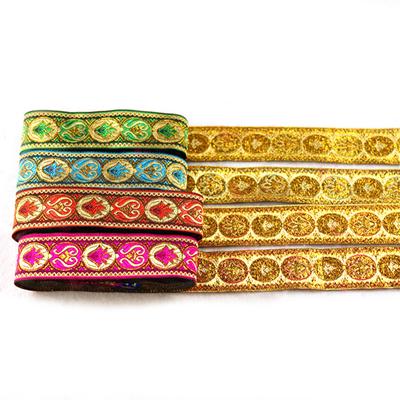 7M Vintage Εθνοτικό Κεντητό Ζακάρ με Φλοράλ Λεπτομέρειες Κορδέλα Επένδυση Για Κουρτίνα Οικιακό Υφασμάτινο Ρούχο Δαντέλα Επένδυση Αξεσουάρ