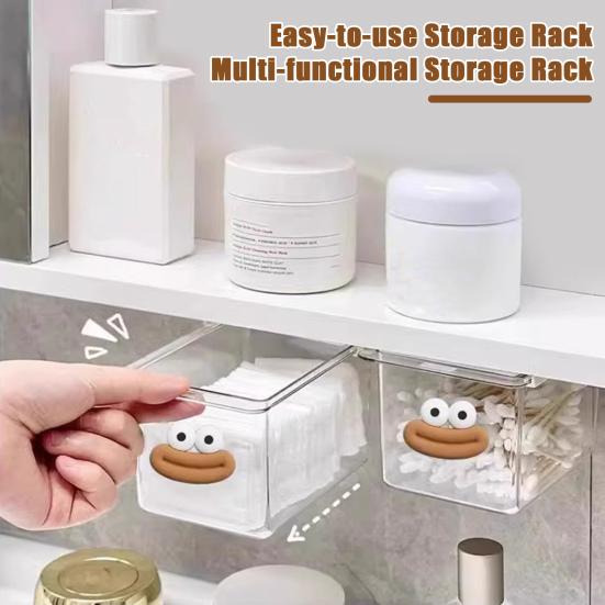 Storage Rack Smooth Pull Transparent Visual Slide Rail Buckle Easy To Use Clear View Storage Organizer Pull-out Pantry Rack