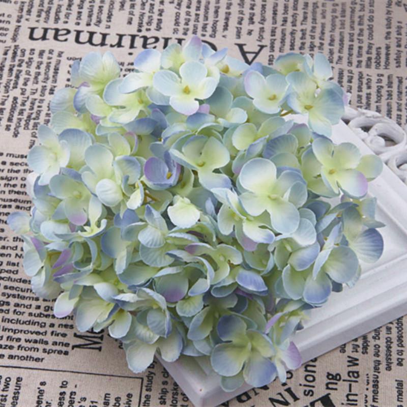 Fashion Simulation Round Broken Hydrangea Flower Head DIY Wedding Hydrangea Flower Head Artificial Flower Decoration Flower