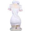 Sexy Nurse Uniform Cosplay Uniform Jerry Nurse Emotional Training Naughty Moe Costume 5 Piece Set Costume Necklace Stethoscope Stockings Gloves