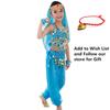 Ensemble Costumes de Danse du Ventre Enfants Danse Orientale Filles Danse du Ventre Inde Vêtements de Danse du Ventre Enfant Enfants Indien 6 Couleurs