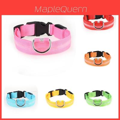 Brightly Colored Led Dog Collar Rechargeable Light-up Neckband For All Size Dogs